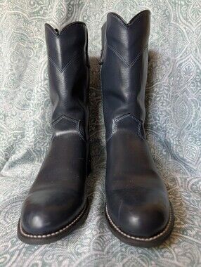 Vintage BRONCO Women's 8M Midnight Blue Midcalf Western Boots